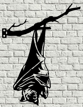 Barnyard Bat - Yard decoration, tree art tree decor, hanging bat farm animal fence outdoor garden tree decor