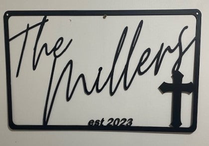 Name Sign 001, Personalized Family Name Sign, Personalized Family Name Sign, Home Decor, Wall Art, Metal Decoration, New Home Owners