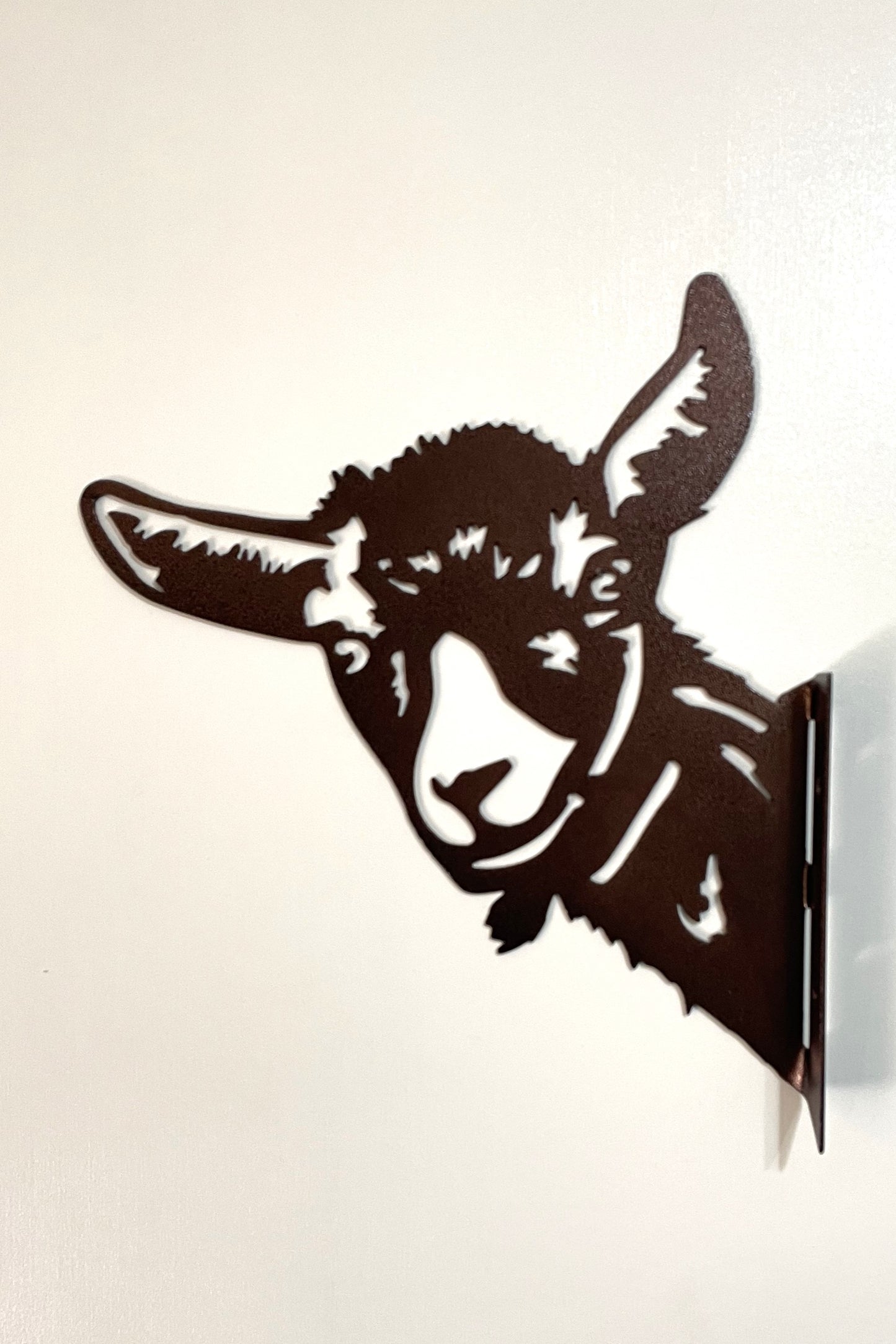 Barnyard Goat - Yard decoration, tree art tree decor  peeping goat wall decor farm animal fence outdoor garden tree signs artwork home decor