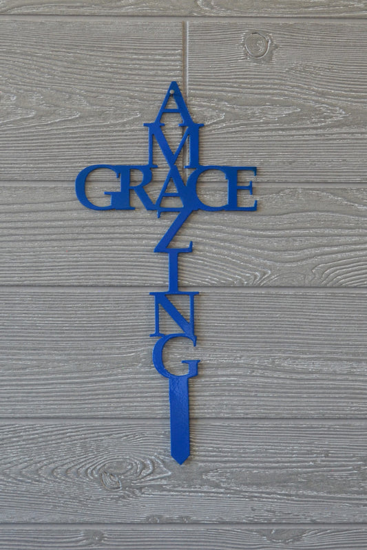 Amazing Grace Yard Sign , Flower beds, decorations, Yard decor