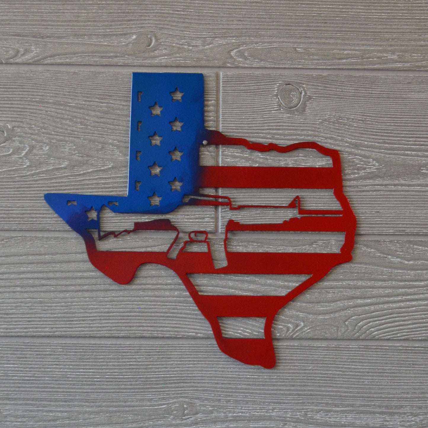 Texas American Flag with AR, patriotic Texas flag with AR, Second Amendment, 2nd Amendment, AR-15 wall art, soldier metal art work
