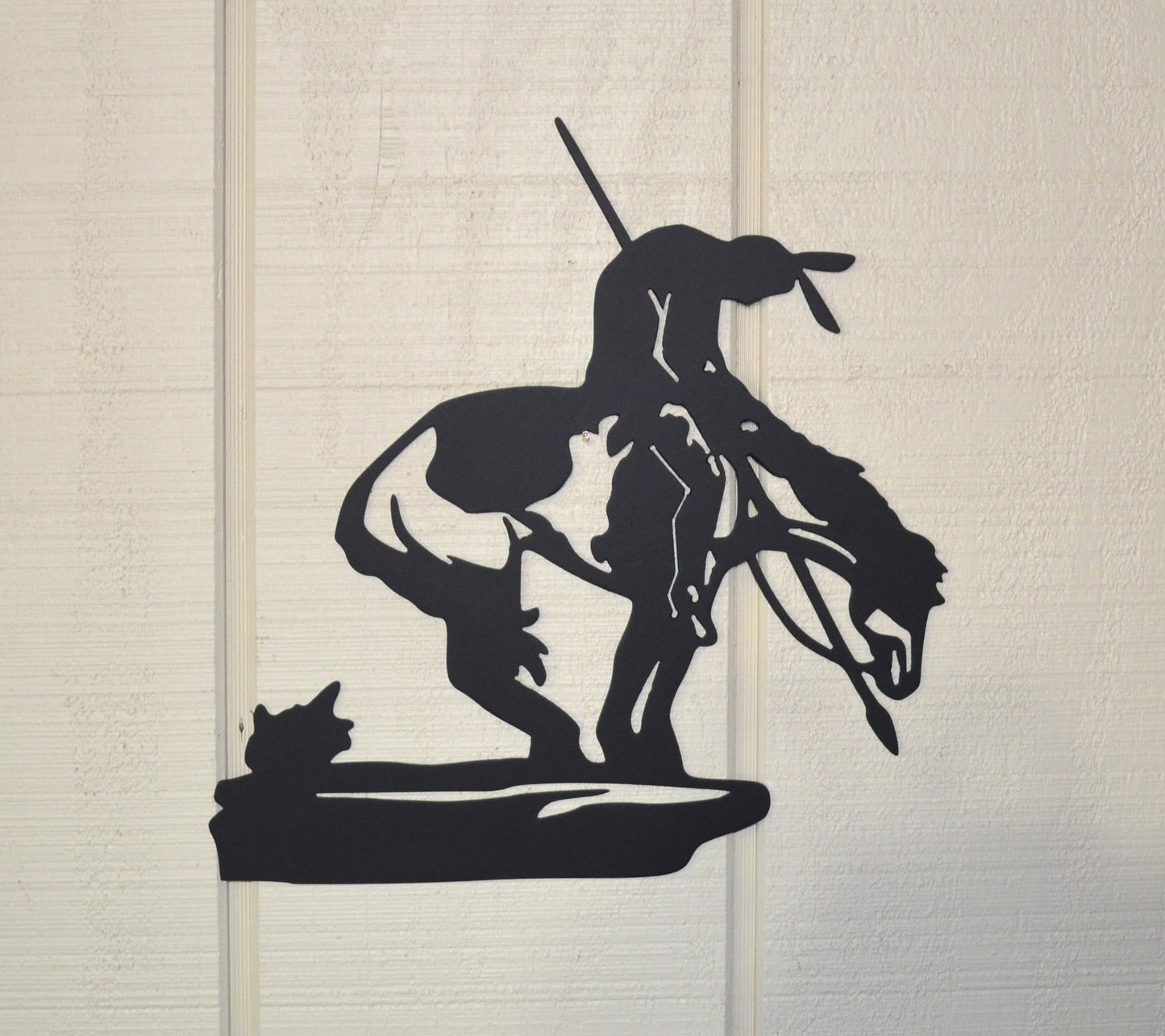 End of the Trail, Indian with horse, Native American custom metal wall art, spiritual wall art