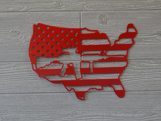 US American Flag with AR, patriotic US flag with AR, Second Amendment, 2nd Amendment, AR-15 wall art, soldier metal art work