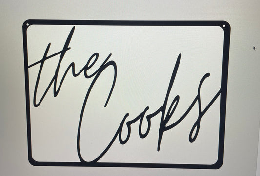 Name Sign 001, Personalized Family Name Sign, Personalized Family Name Sign, Home Decor, Wall Art, Metal Decoration, New Home Owners