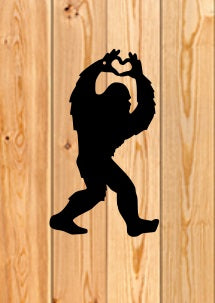 Bigfoot Heart Fingers, Sasquatch, Yeti, Wall or Yard decoration best hide and seek player ever