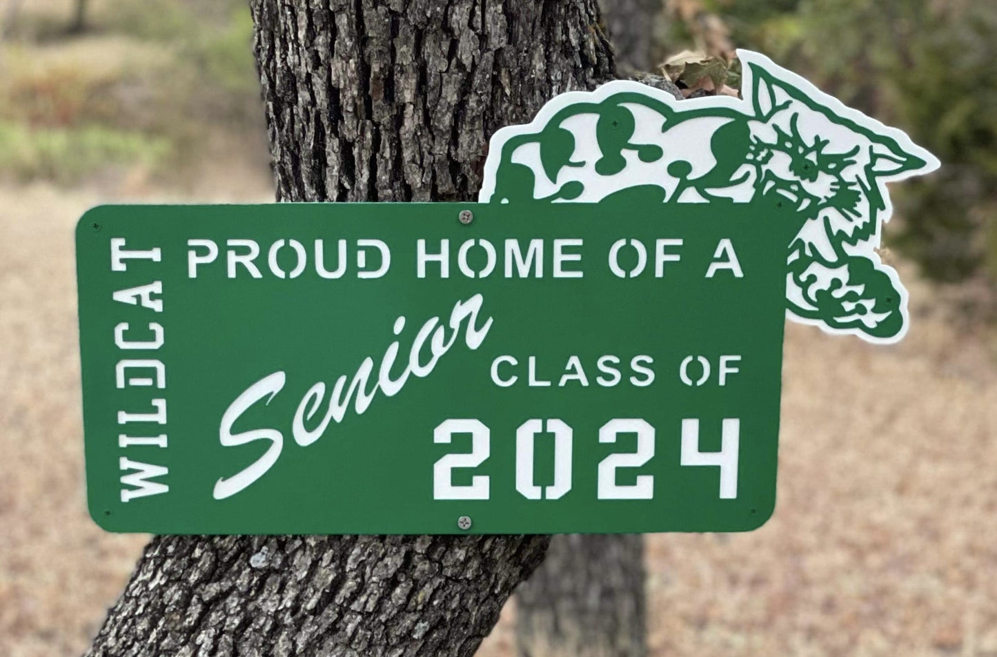 Proud Home of a Senior Santo Wildcat Yard, Santo School Support, Santo High School