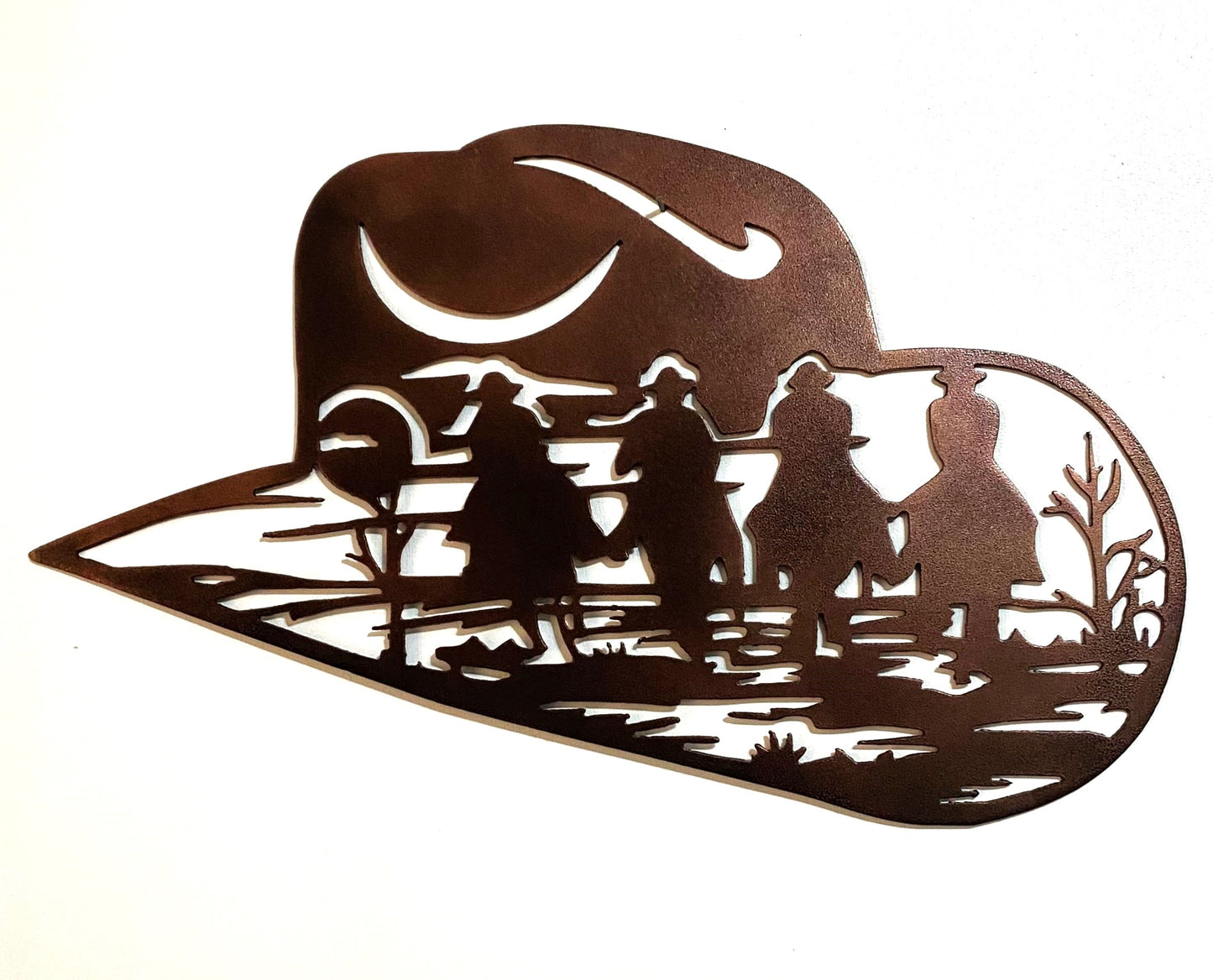 Cowboy Hat Wall Decoration, Wester Metal Art