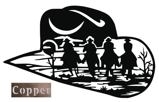 Cowboy Hat Wall Decoration, Wester Metal Art