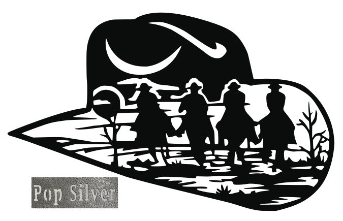 Cowboy Hat Wall Decoration, Wester Metal Art