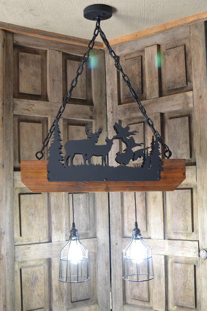 Wildlife & Farm Light - Metal cut CNC Plasma light lantern lamp pendant