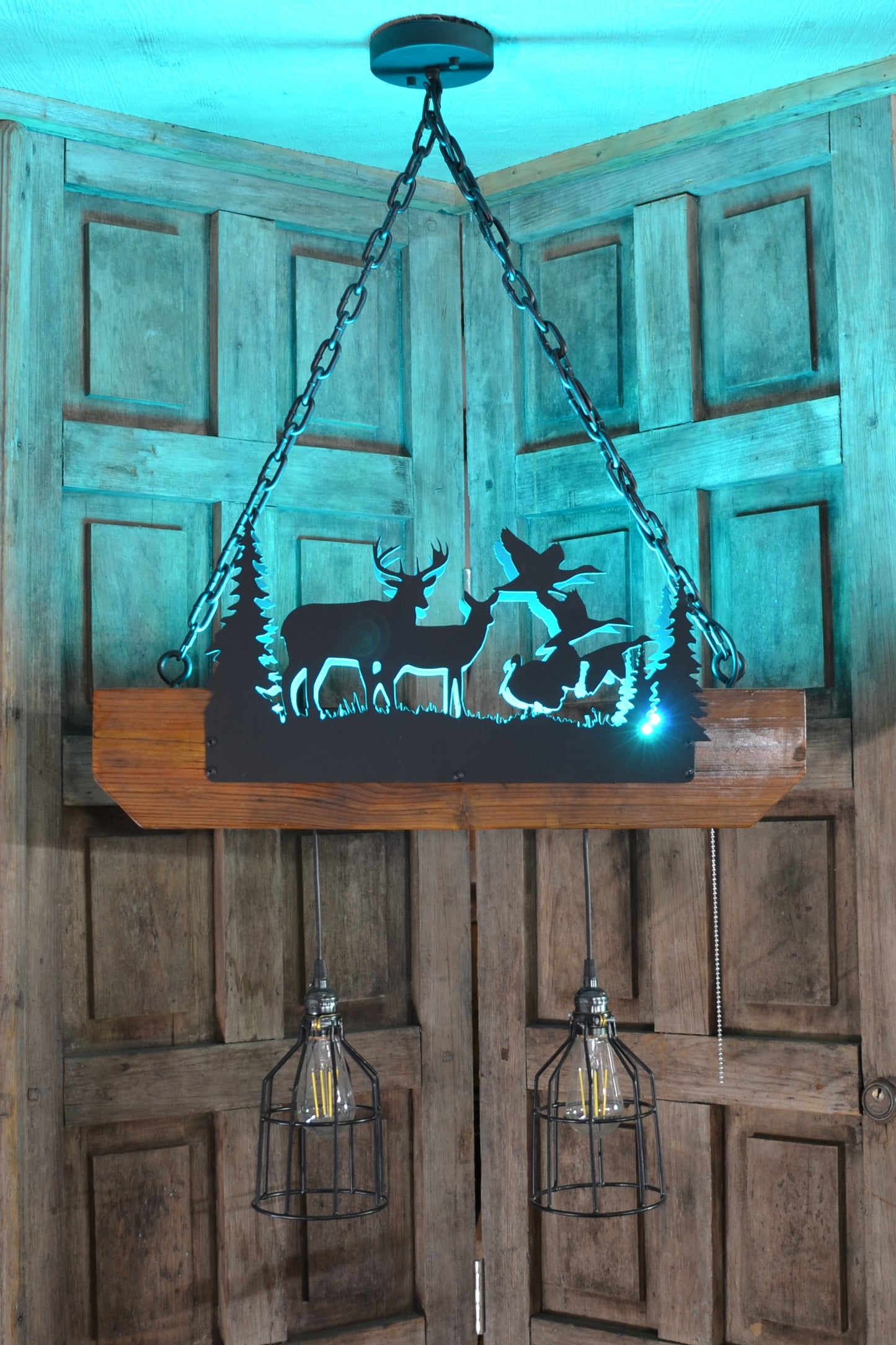 Wildlife & Farm Light - Metal cut CNC Plasma light lantern lamp pendant