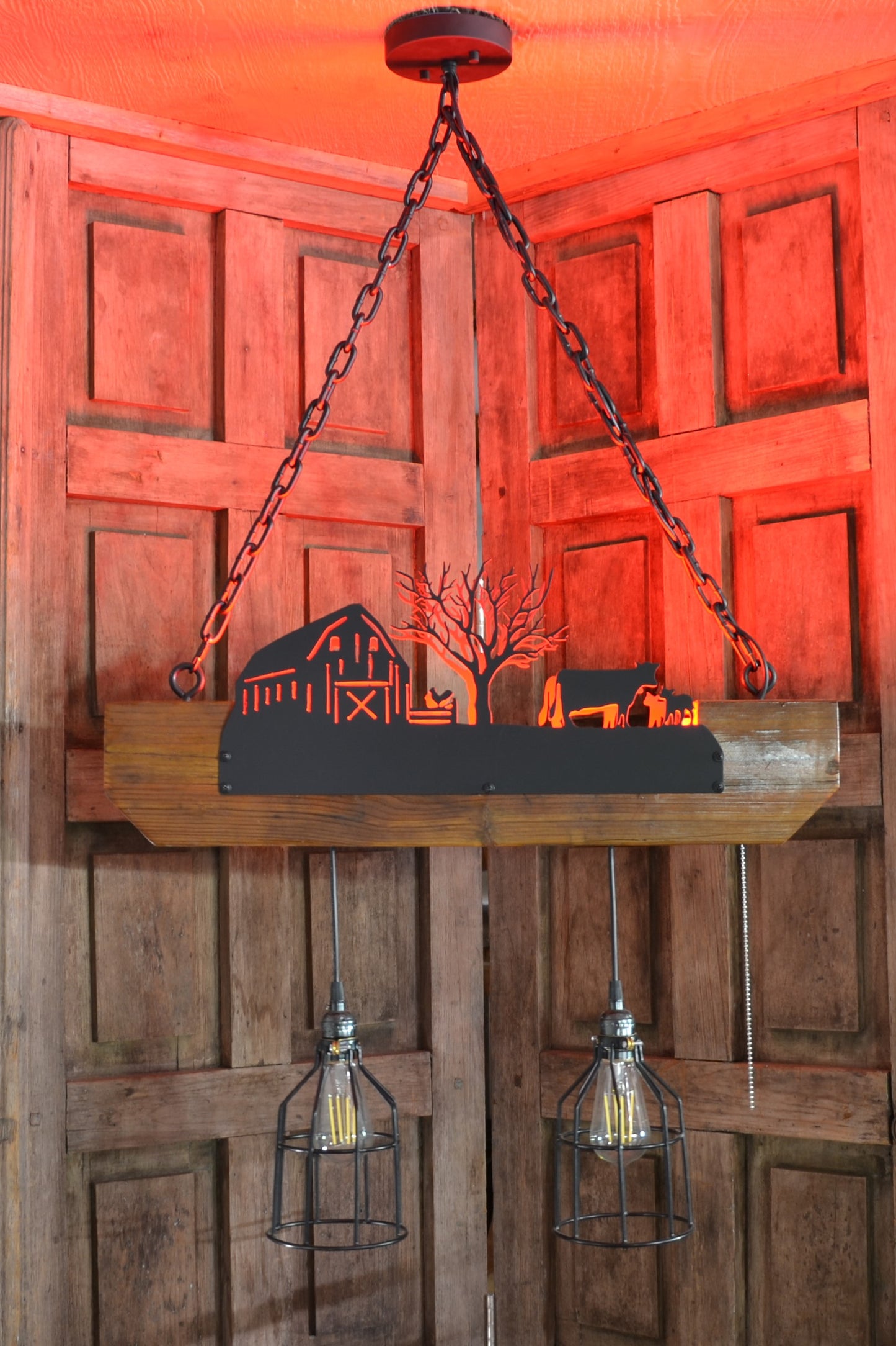 Wildlife & Farm Light - Metal cut CNC Plasma light lantern lamp pendant