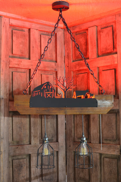 Wildlife & Farm Light - Metal cut CNC Plasma light lantern lamp pendant