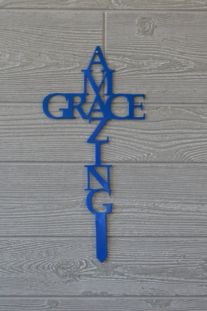 Amazing Grace Yard Sign , Flower beds, decorations, Yard decor