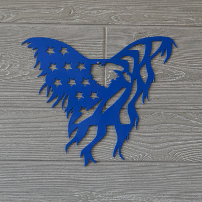 Eagle with US Flag, United States Flag, eagle flag, metal US flag, Flag Decor