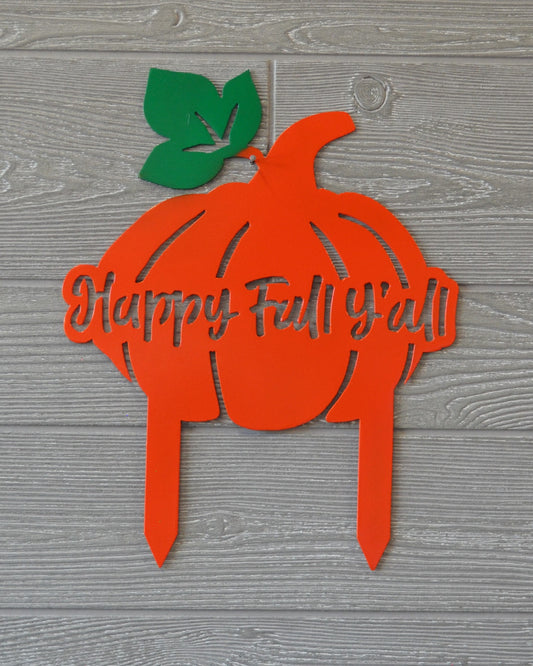 Happy Fall Y'all Pumpkin Yard , pumpkin harvest, fall decorations, fall decorations, fall decor