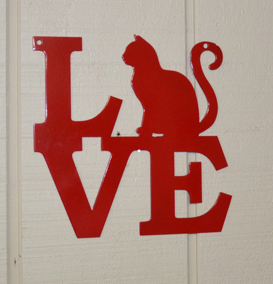 Love Cats Metal Sign , Pet Lovers, Decorations, Decor, Wall Art