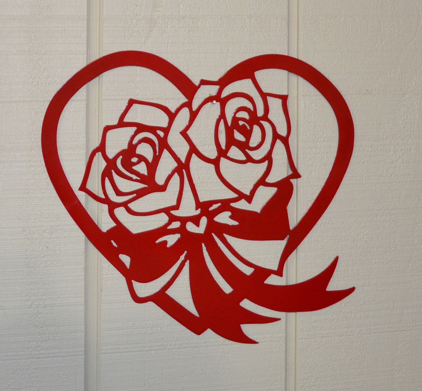 Heart with Roses, Valentine's, Gift, Home Decor, Wall Art, Metal Decoration, New Home Owners