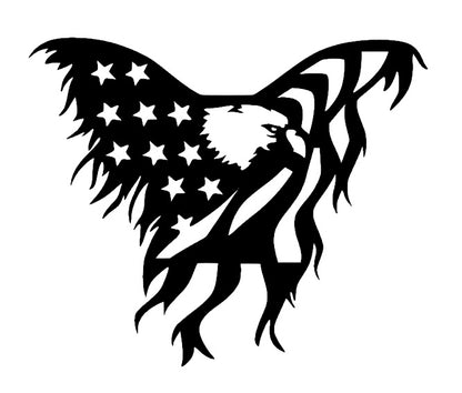 Eagle with US Flag, United States Flag, eagle flag, metal US flag, Flag Decor