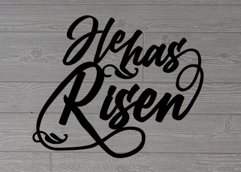 He Has Risen Wall Decoration, Easter Religious Metal Sign