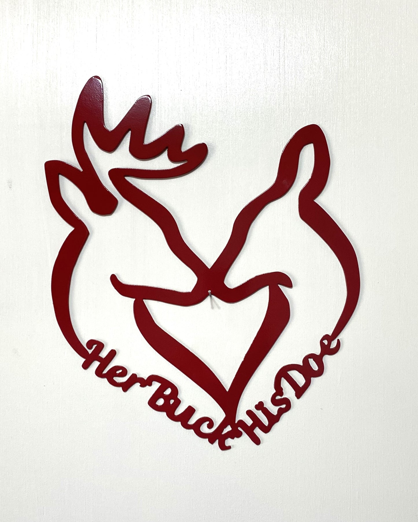 Her Buck His Doe, Valentine's Day, Gift, Home Decor, Wall Art, Metal Decoration, New Home Owners