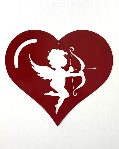 Valentine's Cupid in Heart 001, Valentine's, Gift, Home Decor, Wall Art, Metal Decoration, New Home Owners