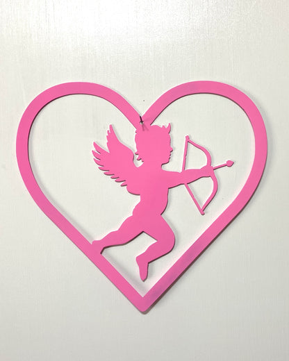 Valentine's Cupid in Heart 002, Valentine's, Gift, Home Decor, Wall Art, Metal Decoration, New Home Owners