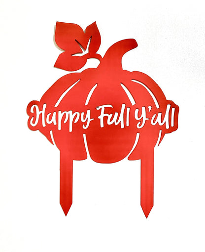 Happy Fall Y'all Pumpkin Yard , pumpkin harvest, fall decorations, fall decorations, fall decor